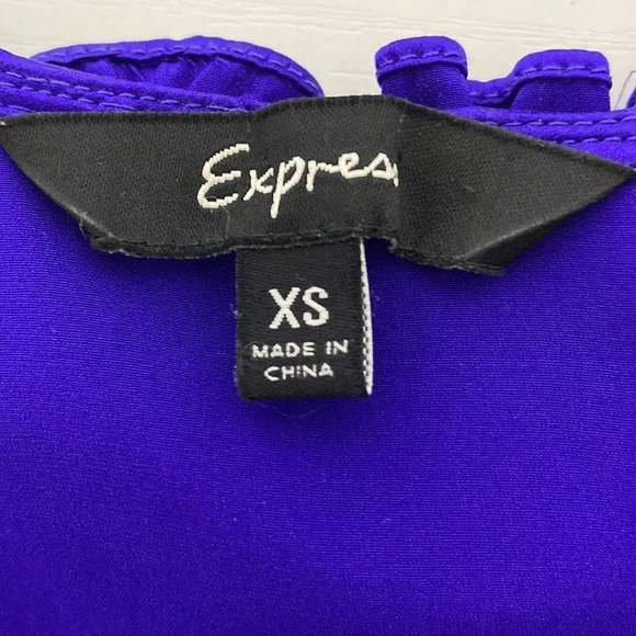 Express Purple Silk Racerback Ruffle Slip Dress Size XS - Picture 4 of 4